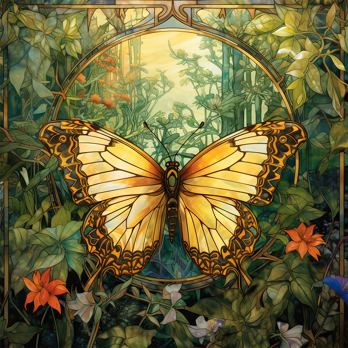 Stained Glass Butterflies