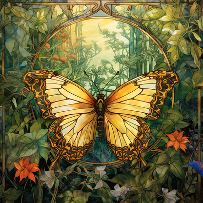 Stained Glass Butterflies