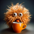 Morning Coffee Monster – Framed Tile