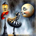 Moonlight Kiss – Framed Tile