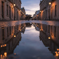 Reflections of Harbour Street – Oamaru Framed Tile
