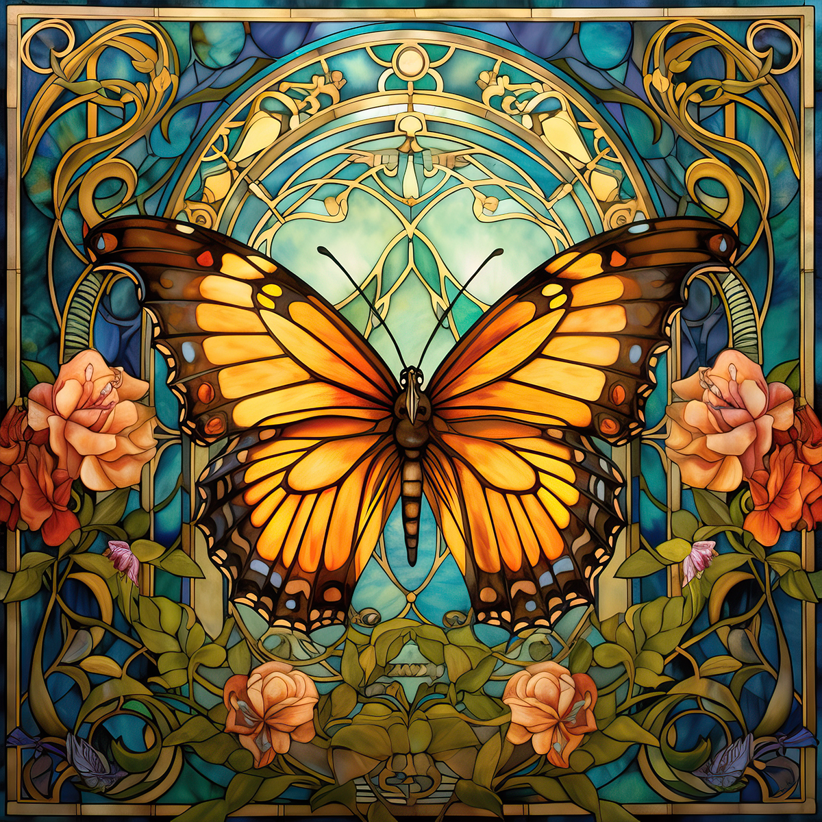 Stained Glass Butterflies
