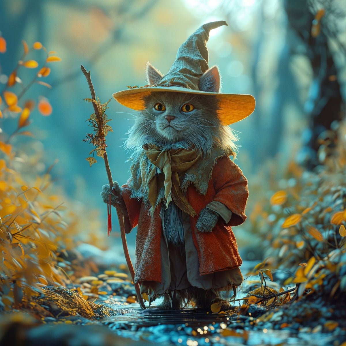 Autumn Forest Wizard – Framed Tile