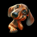 Charming Dachshund – Framed Tile