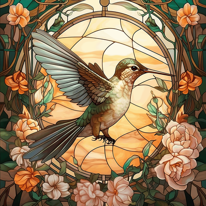 Humming Bird Garden. Set of 4 coasters