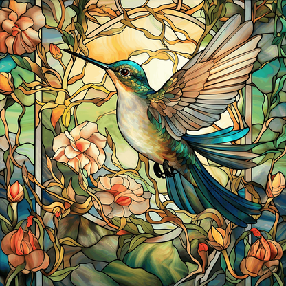 Humming Bird Garden. Set of 4 coasters