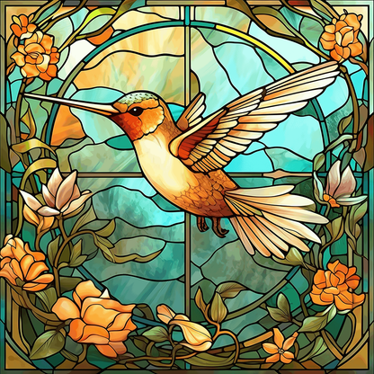 Humming Bird Garden. Set of 4 coasters